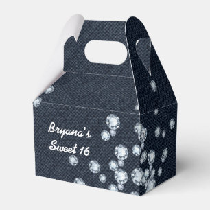 Verjaardagsfeestje Favoriet Dozen Denim & Diamonds Bedankdoosjes