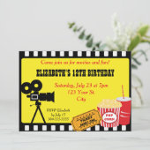 Verjaardagsfeestje Filmavond Kaart (Staand voorkant)