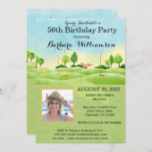 Verjaardagsfeestje Foto Golf Feestje Elke Leeftijd Kaart (Voorkant / Achterkant)