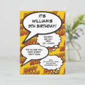 Verjaardagsfeestje Fun Comic Modern Alle Leeftijde Kaart (Staand voorkant)