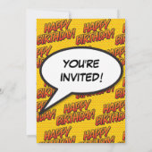 Verjaardagsfeestje Fun Comic Modern Alle Leeftijde Kaart (Achterkant)