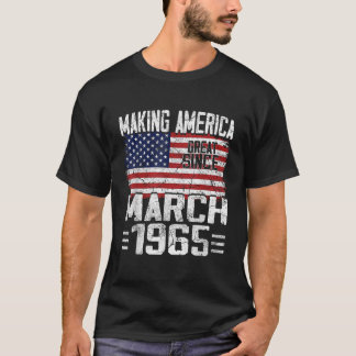 Verjaardagsfeestje geboren in maart 1965 Amerikaan T-shirt