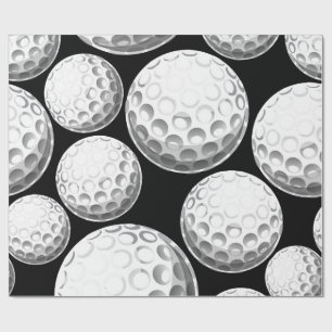Verjaardagsfeestje golfen vol spanning cadeaupapier