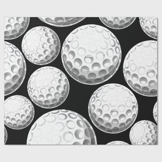 Verjaardagsfeestje golfen vol spanning cadeaupapier (Vlak)
