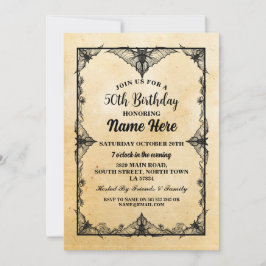 Verjaardagsfeestje Gotisch Lijst Nodig Halloween u Kaart