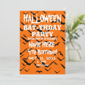 VERJAARDAGSFEESTJE HALLOWEEN FEEST UITNODIGING (Staand voorkant)