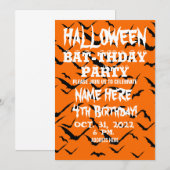 VERJAARDAGSFEESTJE HALLOWEEN FEEST UITNODIGING (Voorkant / Achterkant)