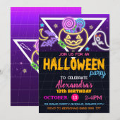 Verjaardagsfeestje Halloween Griezelige Verjaardag Kaart (Voorkant / Achterkant)