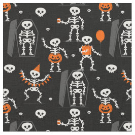 verjaardagsfeestje halloween skelet doodskist sche stof