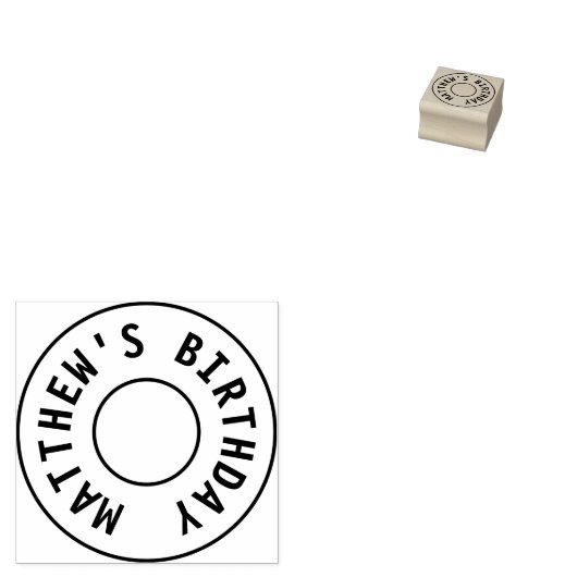 Verjaardagsfeestje Handstempel Rubberstempel (Gestempeld)