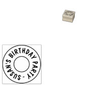 Verjaardagsfeestje Handstempel Rubberstempel (Gestempeld)