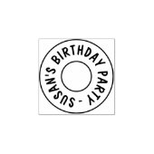 Verjaardagsfeestje Handstempel Rubberstempel (Afrduk)