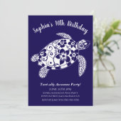 Verjaardagsfeestje-Hawaiaanse Schildpad Kaart (Staand voorkant)