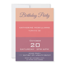 Verjaardagsfeestje-Herfst gekleurde strepen-