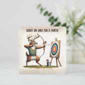 Verjaardagsfeestje Herten Boogschieten Kaart (Staand voorkant)