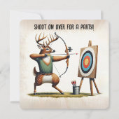 Verjaardagsfeestje Herten Boogschieten Kaart (Voorkant)