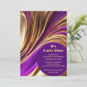 Verjaardagsfeestje-Het is Feesttijd-Abstract Flow Kaart (Staand voorkant)