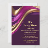 Verjaardagsfeestje-Het is Feesttijd-Abstract Flow  Kaart (Voorkant)