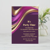 Verjaardagsfeestje-Het is Feesttijd-Abstract Flow Kaart (Staand voorkant)