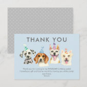 Verjaardagsfeestje Hond Bedankt (Voorkant / Achterkant)