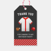 Verjaardagsfeestje honkbal bedank cadeautje cadeaulabel (Achterkant)
