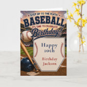 Verjaardagsfeestje honkbal kaart (Gele Bloem)