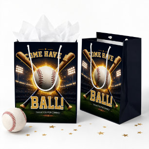 Verjaardagsfeestje honkbal sportthema medium cadeauzakje
