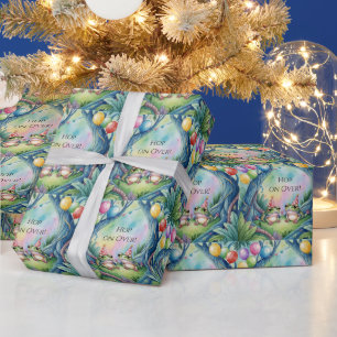 Verjaardagsfeestje 'Hop On Over'  Cadeaupapier