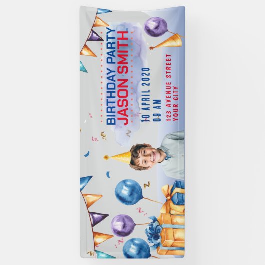 Verjaardagsfeestje Horizontale Banner (Verticaal)