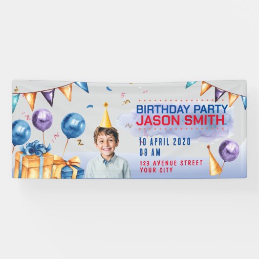 Verjaardagsfeestje Horizontale Banner (Horizontaal)