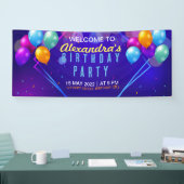 Verjaardagsfeestje Horizontale Banner (Beurs)