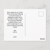 Verjaardagsfeestje in de kattenzwembad voor kattel briefkaart (Achterkant)