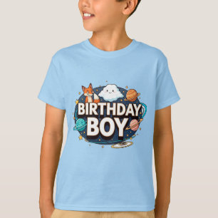 Verjaardagsfeestje in de ruimte t-shirt