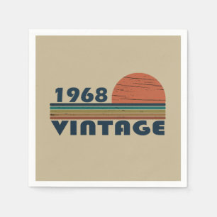 Verjaardagsfeestje in de stijl van 1968 servet