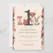 Verjaardagsfeestje in het bos kaart (Voorkant)