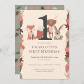 Verjaardagsfeestje in het bos kaart (Voorkant / Achterkant)