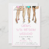 Verjaardagsfeestje in het weekend Bikini Mode Kaart (Voorkant)