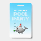 Verjaardagsfeestje in het Zwembad Badge (Achterkant)