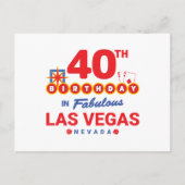 Verjaardagsfeestje in Las Vegas - 40e verjaardag i Briefkaart (Voorkant)