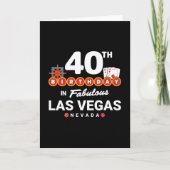 Verjaardagsfeestje in Las Vegas - 40e verjaardag i Kaart (Voorkant)