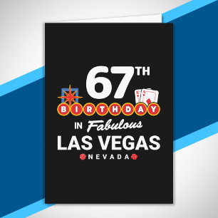 Verjaardagsfeestje in Las Vegas - 67ste verjaardag Kaart