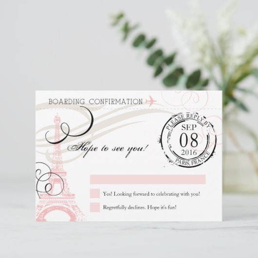  verjaardagsfeestje in Parijs RSVP (Staand voorkant)