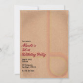 Verjaardagsfeestje in Vintage Retro Grunge 60's 70 Kaart (Voorkant)