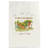 Verjaardagsfeestje indoor speelparadijs medium cadeauzakje (Voorkant)