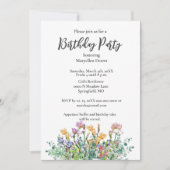 Verjaardagsfeestje Irissen en Groen Uitnodiging (Voorkant)