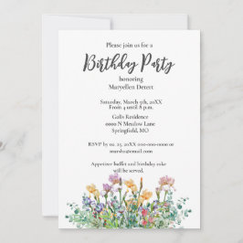 Verjaardagsfeestje Irissen en Groen Uitnodiging