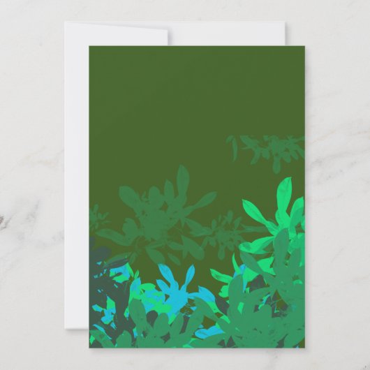 Verjaardagsfeestje jongen kameleon, hagedis, kikke kaart (Achterkant)