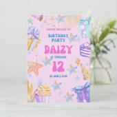 verjaardagsfeestje kaart (Staand voorkant)