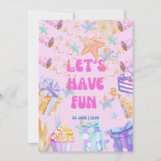 verjaardagsfeestje kaart (Achterkant)