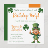 Verjaardagsfeestje-kabouter Kaart (Voorkant / Achterkant)